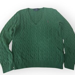 Ralph Lauren V-Neck Sweater in Green